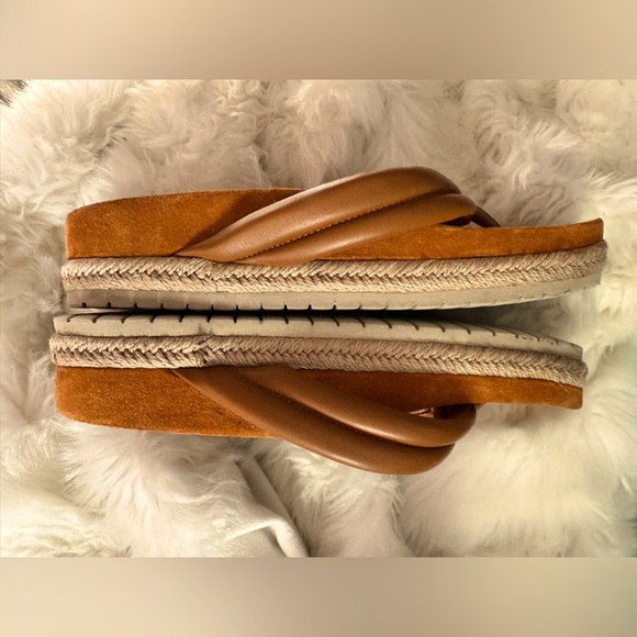 Vince EUC Sz 8.5 Platform Espadrille Slide in Cognac - Picture 3 of 8